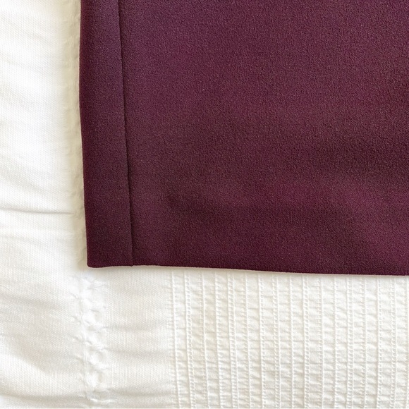 Calvin KLEIN PLUM OFF THE SHOULDER BELL FLUTTER SLEEVE MIDI SHEATH DRESS - 10 - Picture 9 of 10